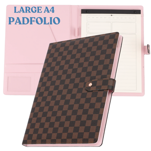 Checkered A4 Portfolio with Legal Notepad