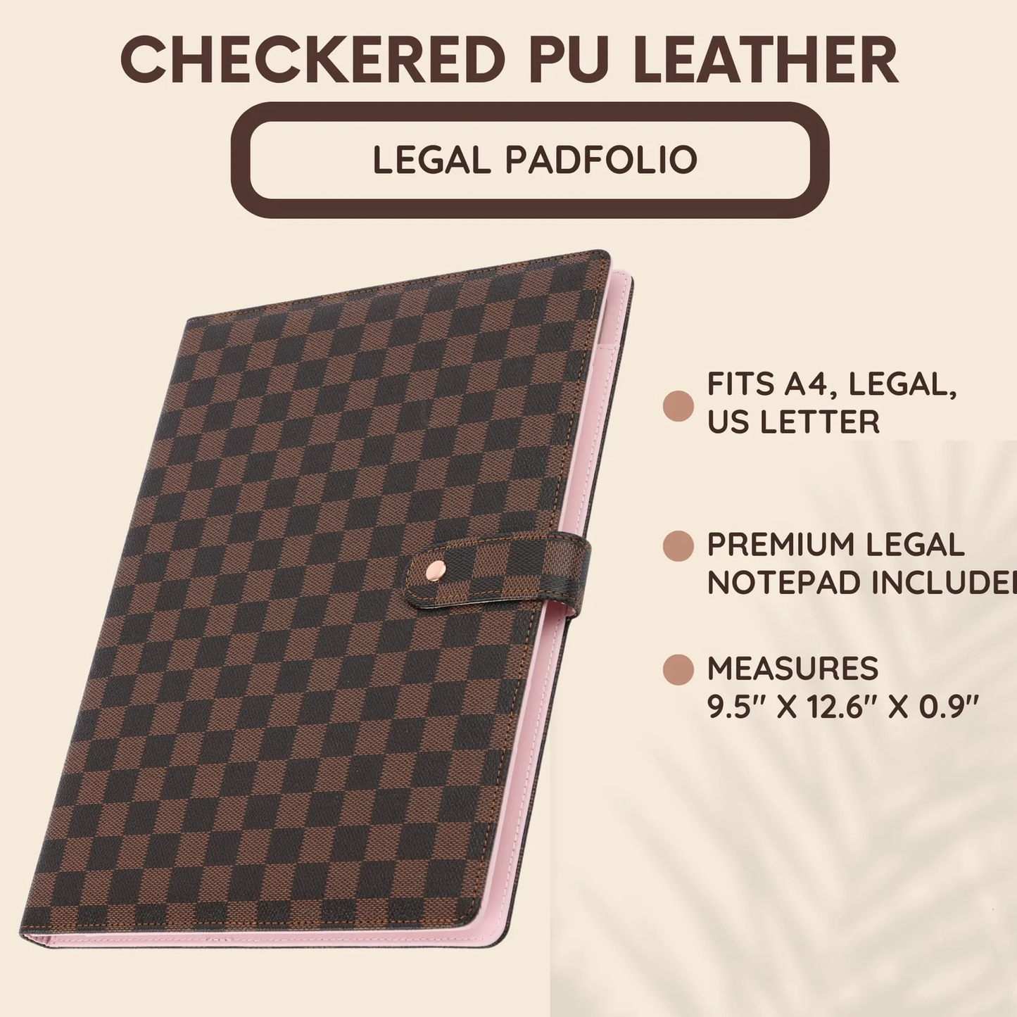 Checkered A4 Portfolio with Legal Notepad