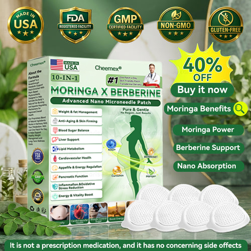 Official Store  | 👩‍⚕️Moringa & Berberine 10-IN-1 Advanced Nano Microneedle Patch (Once Daily, visible changes in 7 days)✅ Obesity, Diabetes, Sleep Apnea, And Joint Issues 🌹🌹