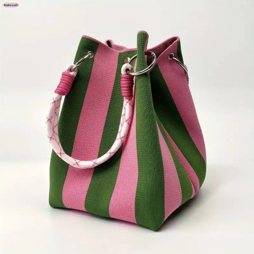 Boho Handmade Crochet Bucket Bag – Lightweight Summer Beach Shoulder Bag for Travel & Daily Use