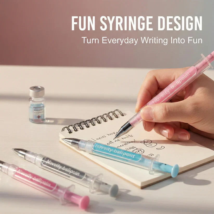 👩‍⚕️😜💉Novelty Nurse & Doctor Syringe Ballpoint Pens