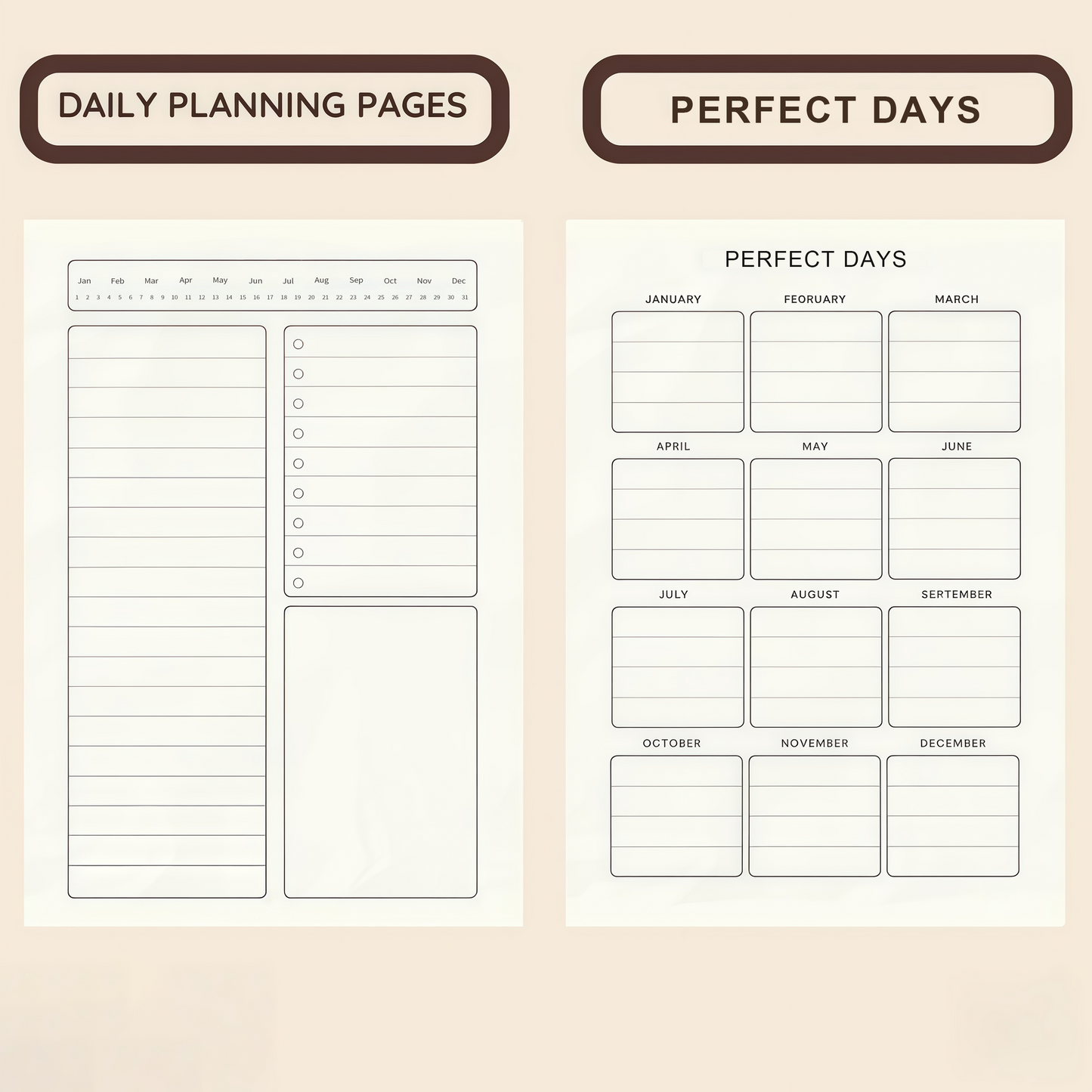 ✨2026 Daily Planner with Hourly Schedule-All-in-One Yearly Monthly & Weekly organizer✨