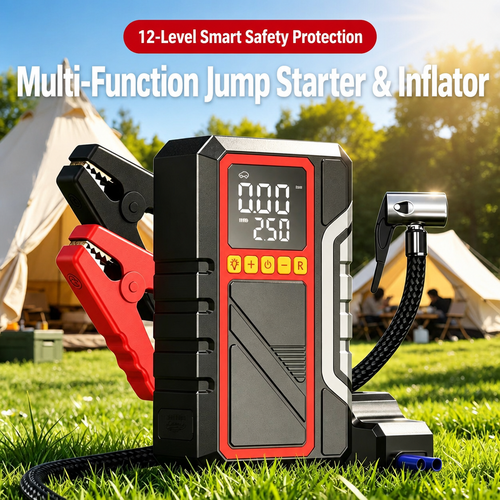 HOT SALE: 70%OFF! CANO™ CBJS-AP-2 Jump Starter & Air Pump & Emergency Power Supply & High-Power Flashlight 4-in-1