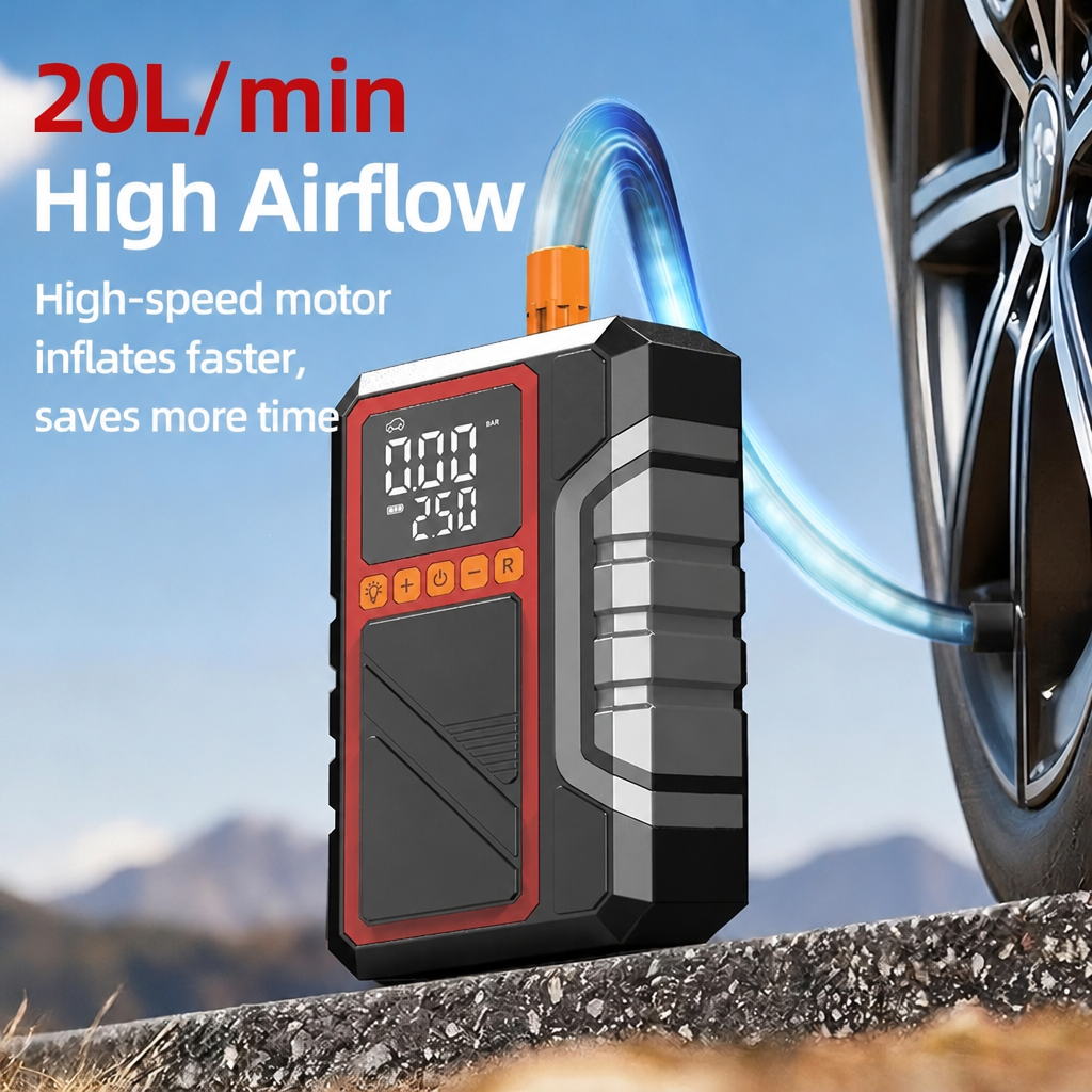 HOT SALE: 70%OFF! CANO™ CBJS-AP-2 Jump Starter & Air Pump & Emergency Power Supply & High-Power Flashlight 4-in-1